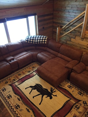 Sectional lounger in living room