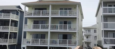 shot of the condo from the beach