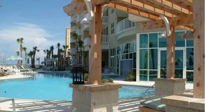 Pool on the east side by door to whirlpool