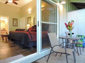 Enjoy indoor and outdoor living by stepping out to covered lanai with private BBQ