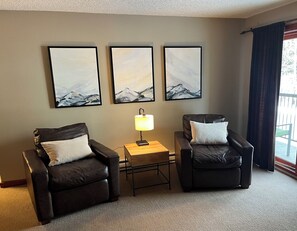 Comfortable recliners for relaxing after a long day of skiing