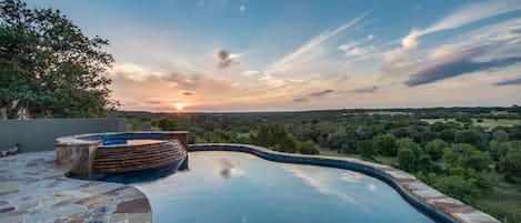 Hill Country Sunsets in the Pool