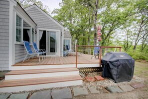 Rear Deck overlooks tidal estuary.  Also a good view of Nantucket Sound. 