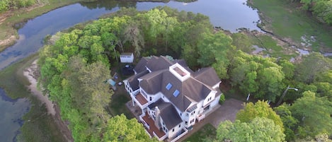 Aerial view of house