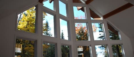 Window view of mountains 