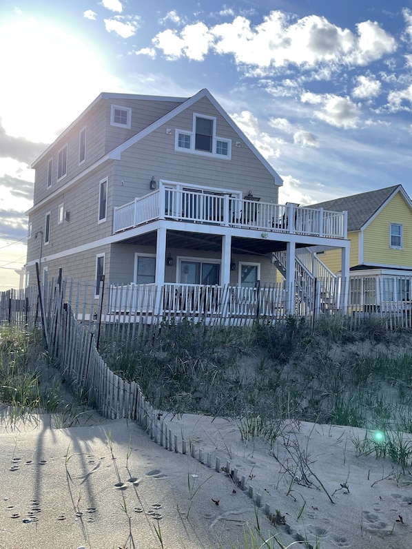 Oceanside view of home