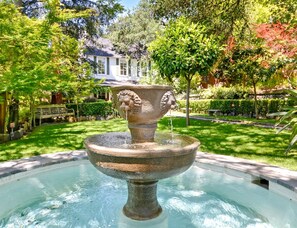 View from dipping pool to house