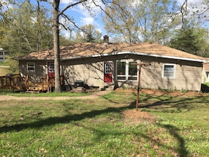 The back of the house has a nice deck with gas grill. A clothes line is availabl