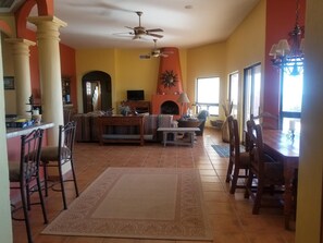 Cozy Family room. Gas fireplace.