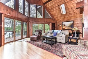 Large open great room with amazing views.