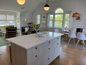 Island with seating for 4.