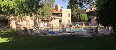 court yard and pool area