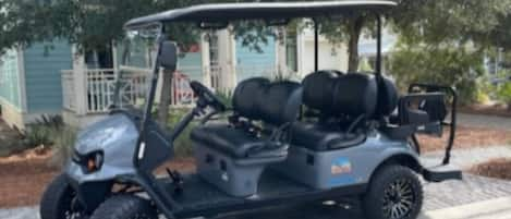 Free 6 seater, golf cart with reservation!  