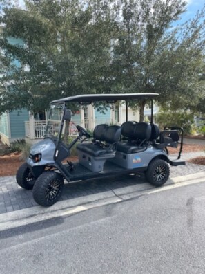 Free 6 seater, golf cart with reservation!  