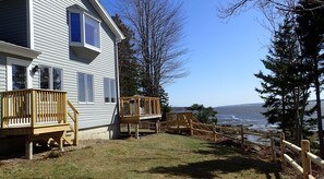 View from fenced yard. Perfect for kids and pets.