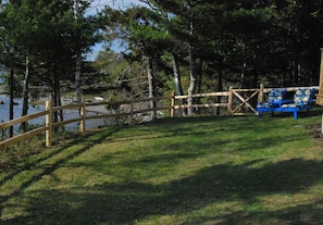 Back fenced yard - great for kids and pet.