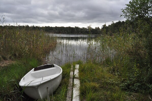 The lake just in front of the cottage