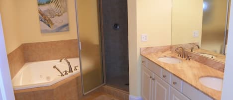 master bath with jetted tub