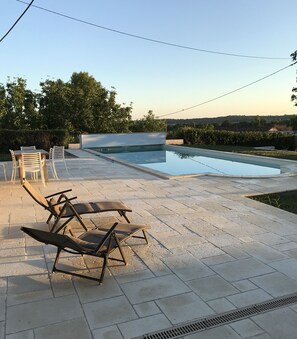 The pool at sunset
