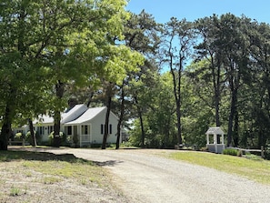 View of cottage as you drive into Harbor Village