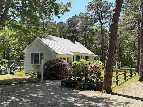 Parking for 2 cars on left side of cottage