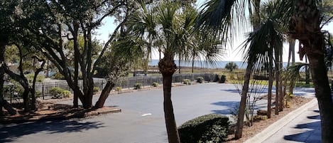 View of ocean from balcony