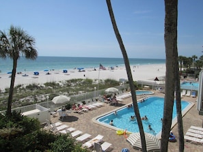 Pool and hot tub next to the beach!