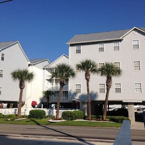 Third floor condo located in this building (pool in front)
