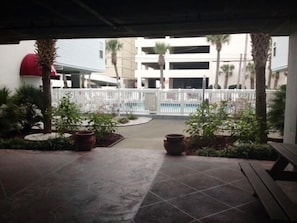 Pathway to sparkling, clean pool