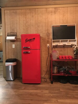 Apartment-sized vintage-style fridge