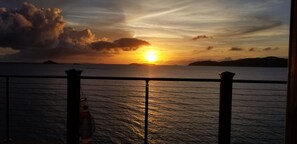 A quiet evening Caribbean sunset view from Flamingo Point
