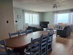 dining area and living room