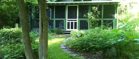 Private garden view of the house