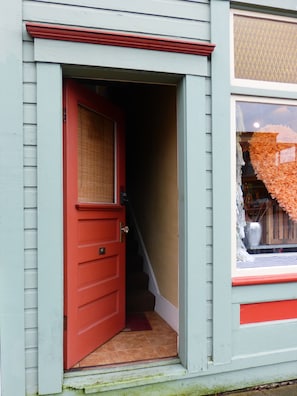 Red entry door