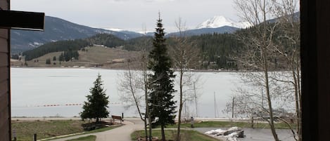 View of lake Dillon from the living room and deck