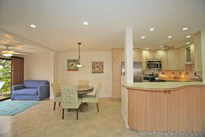 Dining Table with seating for 4 - Open kitchen and access to Lanai
