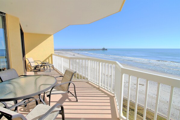 Private balcony overlooking the Atlantic Ocean