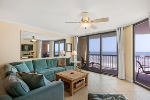 Living room with ocean views