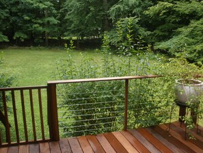 View of yard from deck
