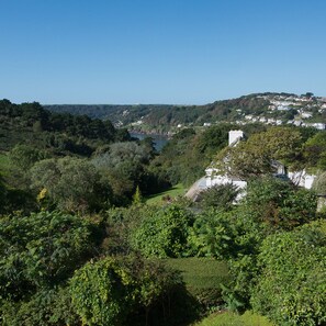 The view from the front door of the cottage down to the estuary
