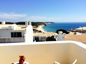 Beach view from master bedroom balcony