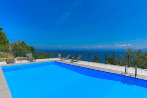 Amazing shared pool with irresistable Ionian views