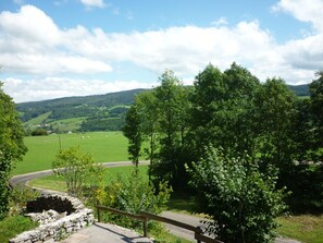 depuis le balcon en été évidemment



