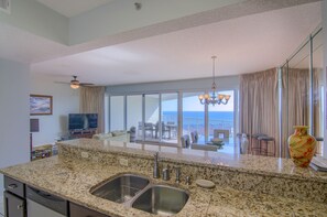 view of water from kitchen
