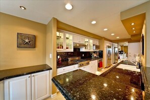 Spacious kitchen with high end appliances