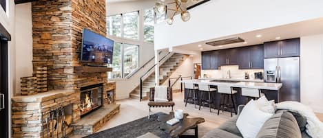 Living room, kitchen and stairs to 3rd floor