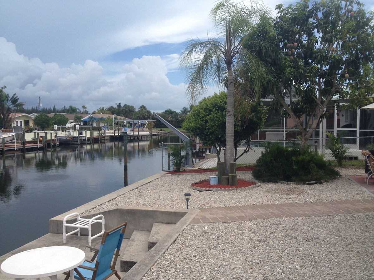 CASTAWAY in MATLACHA on  deep water canal with BOAT DOCK