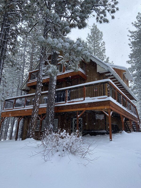 Cabin in the snow