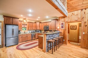 The kitchen is well appointed and ready to accommodate your family's needs.