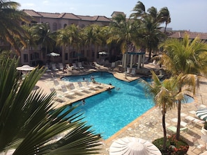 THE KING PALMS SURROUNDING THE NORTH POOL PROVIDE NATURAL BEAUTY & SHADE